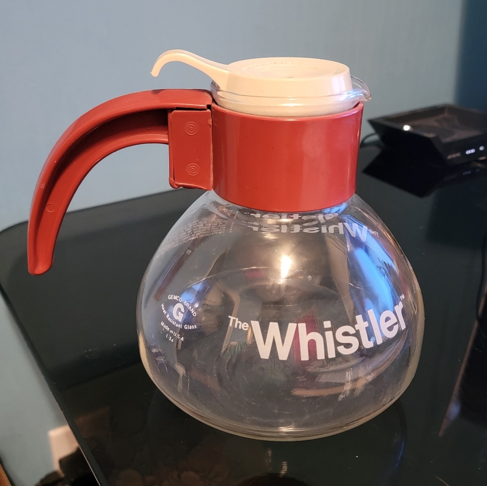 The Whistler Coffee Pot, American Vintage,  Red